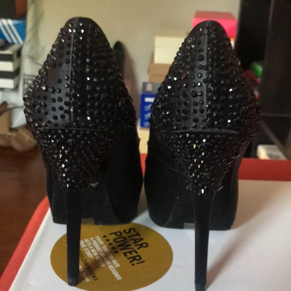 Black Rhinestone Heel - Picture 2 of 8